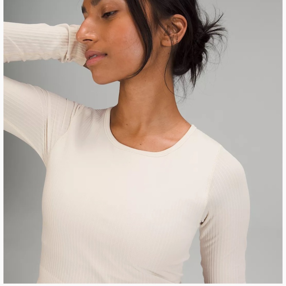 Lululemon Ebb To Street LS Shirt * White Opal - Picture 4 of 6